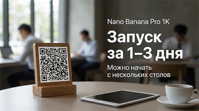 Цифровое меню для кафе и кофеен